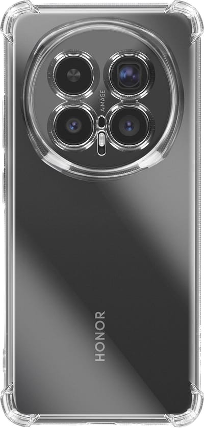 Mayaxess, Hoesje voor Honor Magic 8 Pro van siliconen met versterkte schokbestendige hoeken, Transparant