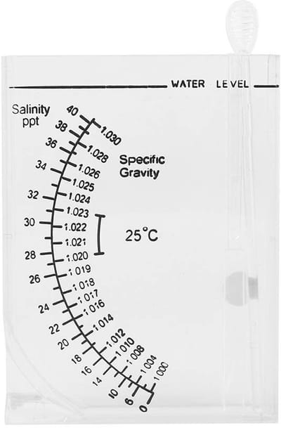 JHUBERS- Zoutwater Hydrometer Nauwkeurig - Automatische Niveaufunctie - Duurzaam - Zeewater Meter - Zoutgehalte Tester - Geschikt voor Aquaria