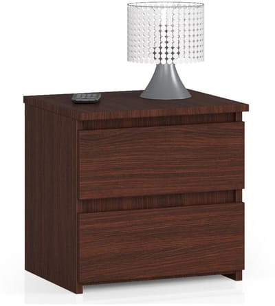Nachtkastje CL2 met 2 Lades / AKORD Furniture Factory / Venge / 40 x 40 x 35 cm