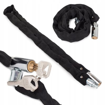 Fietsslot Lengte 100cm - 2 X Sleutel - RVS Ketting - Messing slot - Bestand tegen weersomstandigheden - Zwart