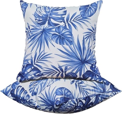 Decoratieve Sierkussens voor Buiten - Set van 2 Waterdichte Kussens voor Terrasmeubilair 45 x 45 cm