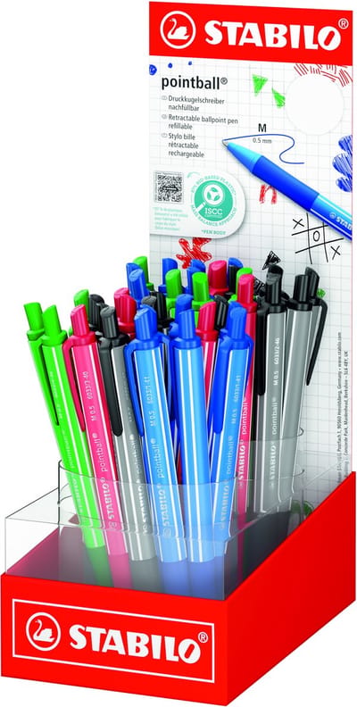 Balpen stabilo pointball colorful assorti | 38 stuks