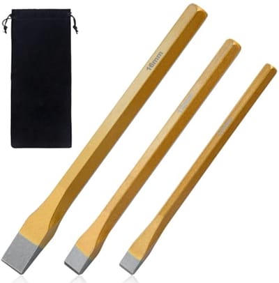 Heavy Duty 3-delige Koude Beitel Set voor Klinknagels en Staven - 3/8 Inch, 1/2 Inch, 5/8 Inch