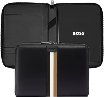 HUGO BOSS Schrijfmappen Iconic Conference Folder Black Zwart