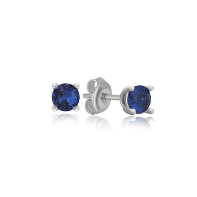 Geboortesteen September Safier Oorknop Zilver (925 Sterling Zilvergehalte) Trendy Minimalistisch Zilver Oorknop Meisje | Cadeau Voor Vrouw