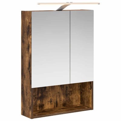 vidaXL - Badkamerspiegelkast - Rook - Eiken - 50 - x - 14,5 - x - 70 - cm - Bewerkt - hout