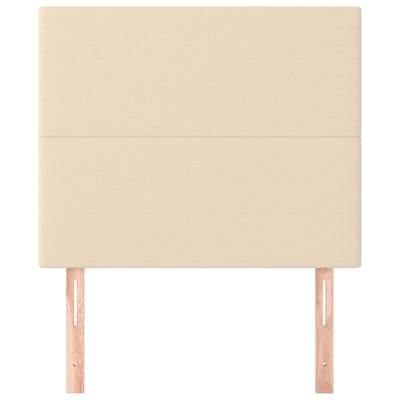 vidaXL - Hoofdbord - crème - 100x5x118/128 - cm - stof