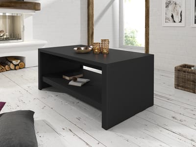 Meubella - Salontafel Monaco - Mat zwart - 120 cm