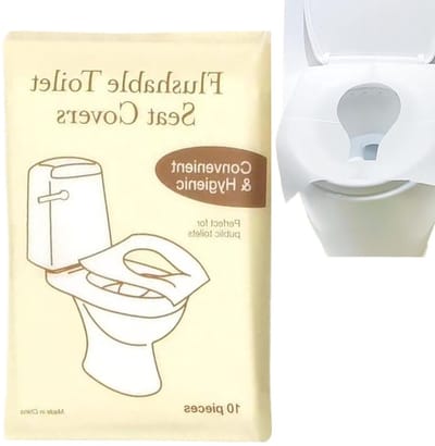 Wegwerp toiletbrilhoezen - Hygiëne hoezen - Reizen en onderweg - Wateroplosbaar materiaal - 10 stuks - Wit