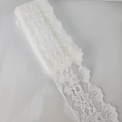 BamBella ® - 5 meter Kant lint band 5/6 cm breed wit voor naaien afwerk