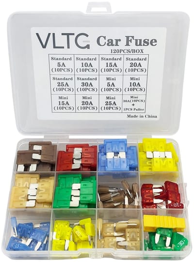 VLTG Auto Steekzekering Assortiment - Standaard en Mini - 120 stuks