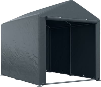 Garagetent 160x218x172 cm, UV-Bestendige Opbergschuur voor Fietsen en Gereedschap, Waterdicht PE Zeil met Ritssluiter, Verzinkt Stalen Frame