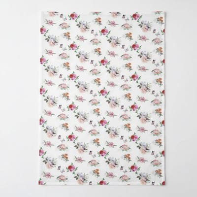 Ambiente Theedoek Charlotte wit roze 70x50cm