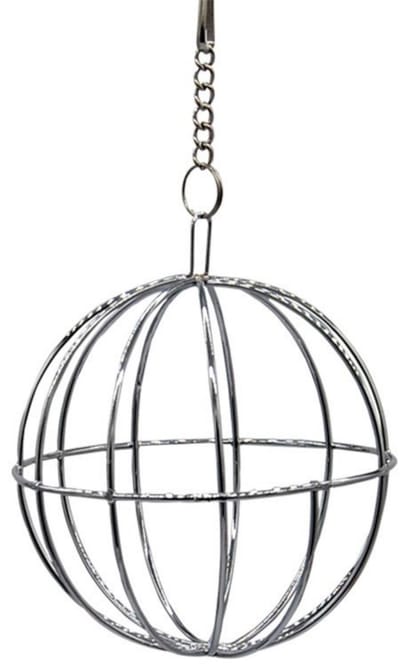 TOVBMUP Voederballen - Voederbakken - Hooiballen - Voerballen voor knaagdieren - Metalen hooiballen - geschikt voor cavia's, hamsters, konijnen en knaagdieren - Roestvrij staal