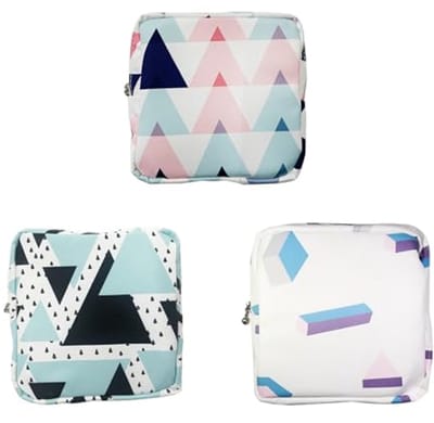 Menstruatie Tas voor Eerste Periode - 3 Stuks Opbergzakken voor Sanitaire Servetten en Cosmetica