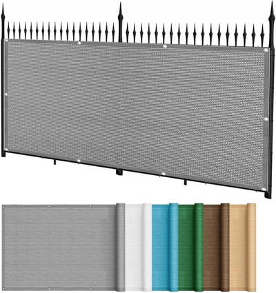 Balkon Privacy Scherm - Balkonafdekking Terras - Inkijk Beschermen - Scheurvast Ademend - 150x950cm - Grijs