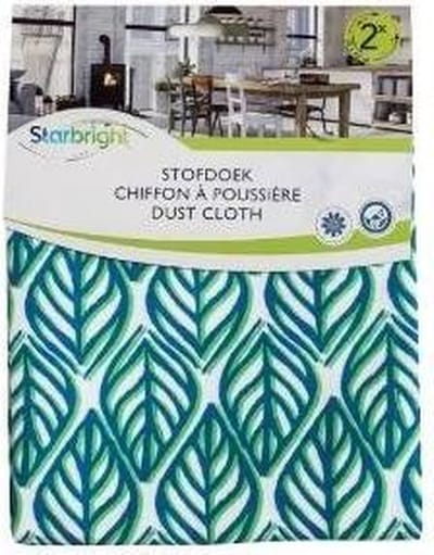 Starbright Stofdoek Blauw/wit 40 Cm 2 Stuks