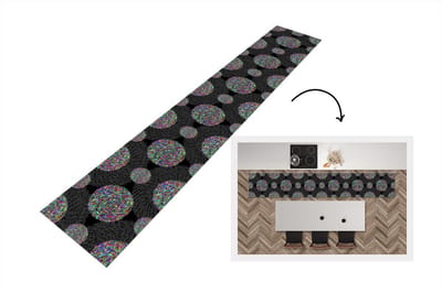 Keukenloper - Loper keuken - Regenboog - Design - Cirkel - Patronen - 300x50 cm - Keukenloper vinyl