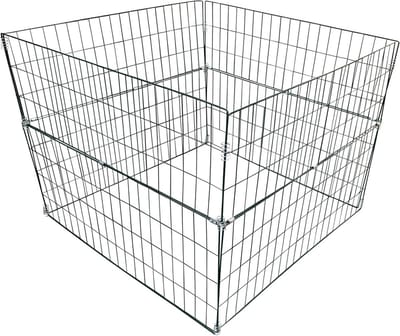 Draad compostvat metaal 90x90x70cm groen tuingrondverbeteraar