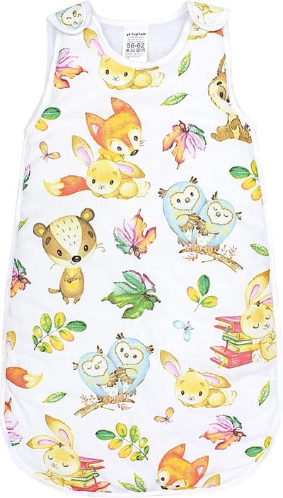 Baby Slaapzak - Wikkeldeken Baby - Veilig Slapen - Zijrits voor Luiers - 2.5 Tog - Multicolor