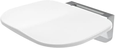 Douchezitje Klapstoel - Badkamer Stoel Kruk - Veilig Douchen - Wandmontage Ruimtebesparend - 35 x 33 cm - Wit
