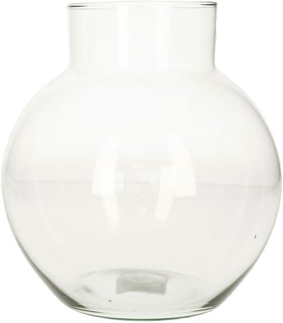 Hakbijl bloemenvaas/terrarium bolvormig - D19 x H20 cm - glas - transparant bruin - 2L