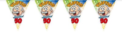 Folat - Abraham - 50 jaar vlaggenlijn regenboog - 10 meter