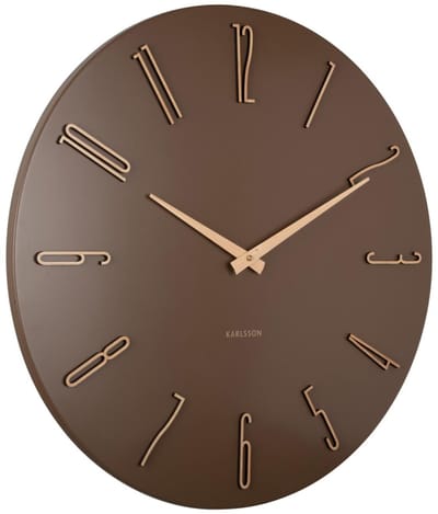 Karlsson Wandklok Esmerado Large - Bruin - 60x60x60cm - Wandklok Modern