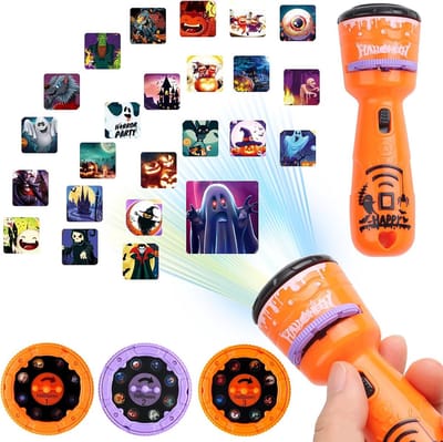 Projectielamp Zaklamp voor Kinderen met 24 Halloween Afbeeldingen - Projector Speelgoed