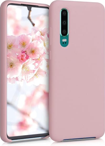 kwmobile telefoonhoesje geschikt voor Huawei P30 - Hoesje met siliconen coating - Smartphone case in vintage roze