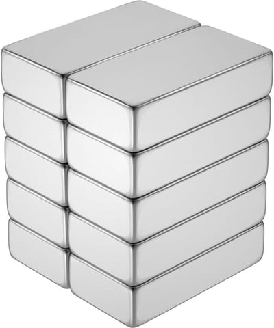 Dailygoods- Neodymium Magneten Sterk - Platte Magneten - Rechthoekig 20x10x5mm - Mini Magneten - Magneten voor Koelkast - 10 Stuks