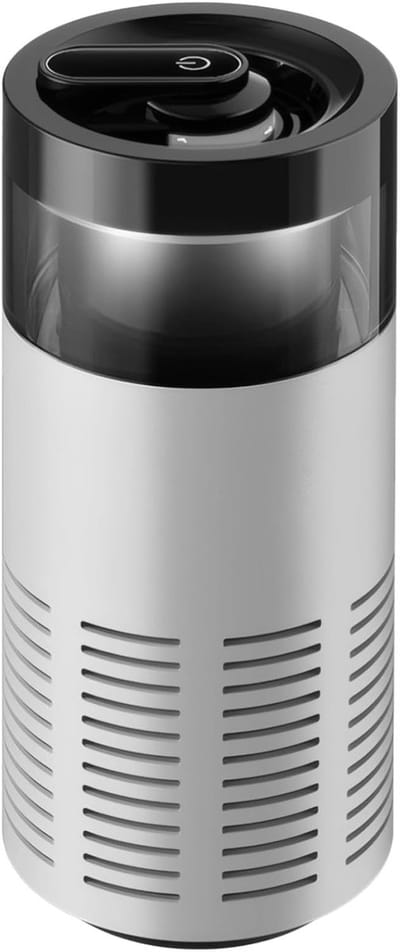 Luchtreiniger - Autoluchtverfrisser - Met sfeerverlichting - Negatieve ionen luchtreiniger - Luchtverfrisser - Ionisator - draagbaar voor thuisgebruik - automatische schakelaar - aluminiumlegering - 7,4 x 2,6 inch