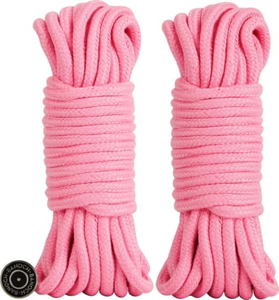 Banoch | bondagetouw roze 2 x 10 meter | katoen zonder kern | zacht