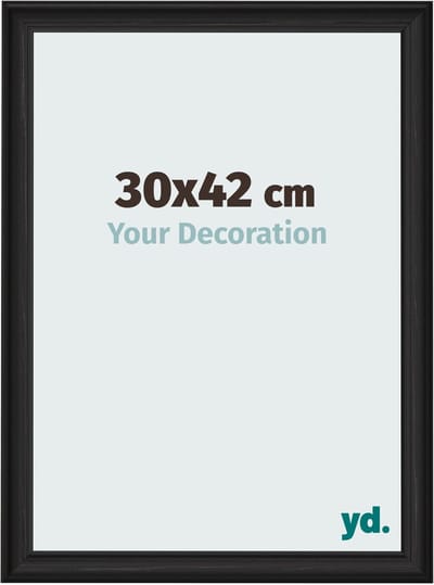 Your Decoration - Fotolijst 30x42 cm - MDF - Zwart Houtnerf - Lazio