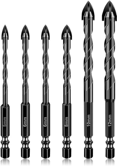 Tegelboor Set - Keramiek Boren - Materiaal Boren - Versterkte Koppen - 6 Delig - Metaal