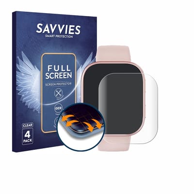 Savvies - Screenprotector voor Mingtawn T8 1.83" - Folie Beschermfolie transparant volledig dekking 4 Stuks