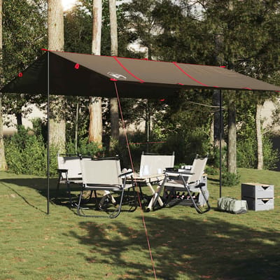vidaXL - Kampeerluifel - waterdicht - 451x420 - cm - bruin