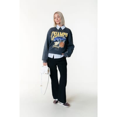 Colourful Rebel Jiby Pintuck Glitter Tape Straight Pants Black Size: XS | Formal pants Outlet | Dames | Zwart