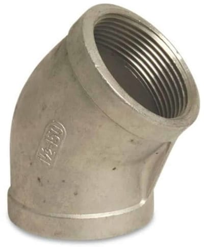 RVS Winkel 45 Graden, 3/8" Binnendraad, V4A