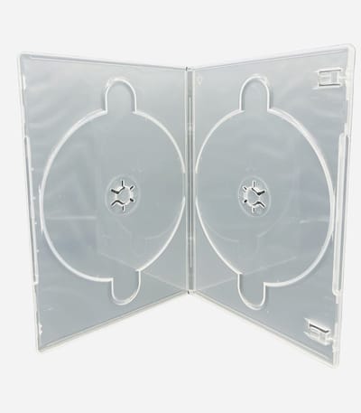 Allecto - Dvd en Cd opbergcases - 10x Double Clear Slim 7mm