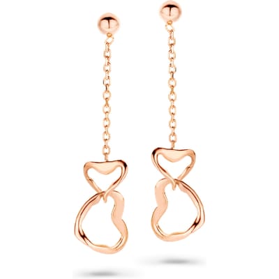Orphelia 'Zelma' Dames 925 Sterling Zilveren Oorbellen - Roze ZO-7179/RG