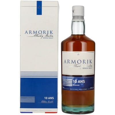 Armorik Whisky Armorik 10 Ans Whisky Breton Single Malt Edition Limitée 2023 46% Vol. 0,7l in geschenkverpakking