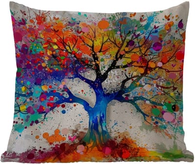 Tuinkussen - Levensboom - Natuur - Kleurrijk - Boom - 40x40 cm - Weerbestendig