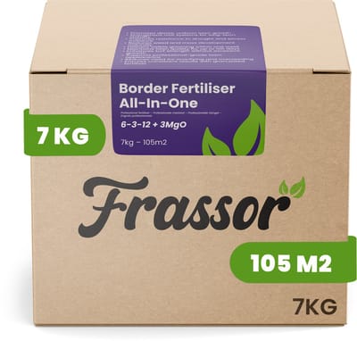 Border Meststof - All-In-One - 7 Kg Voor 105 M2 - Npk 6-3-12 + 3Mgo - Korrel - Bevordert Een Gelijkmatige Groei Voor Visueel Uitgebalanceerde Borders - Levert Professionele Resultaten Met Minder Onderhoud - Verbetert De Plantweerbaarheid - Frassor