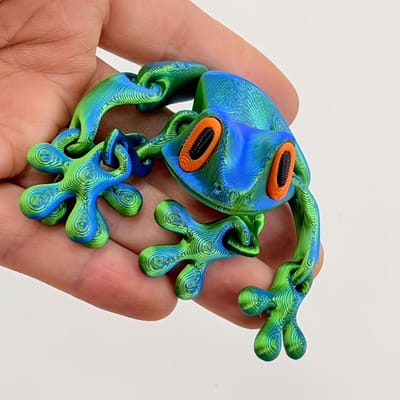 Speelgoed Model 3D Printen Kikkerfiguren Met magnetische Beweegbare Gewrichten Stress Cartoon Dier Koelkastmagneten Huisdecoratie 12cm