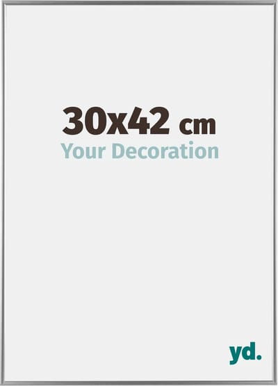 Your Decoration - Fotolijst 30x42 cm - Kunststof - Zilver Hoogglans - Evry