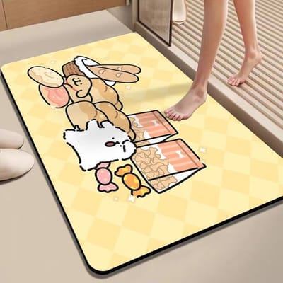 Cartoon Cartoon Diatomeeënaarde Mat Antislip Badkamer Absorberende Voetmat Toilet Deurmat Tapijt Toilet Vloermat 40 * 60cm