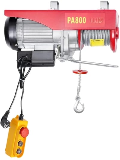Elektrische Kettingtakel - Kettinglier Motor - Zwaar Tillen - 800KG Capaciteit - 12 Meter Kabel - Grijs