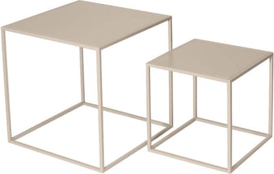 Tafels - Set 40cm en 30cm - Beige - Kubus - Plantentafel