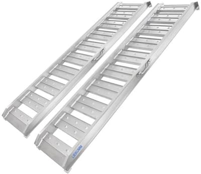 Oprijplaten set van 2 | 182 x 34 cm | Laadhelling tot 1000 kg | Geschikt voor motorfietsen, ATV's, en auto's
